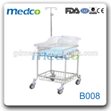 Medco B008 Hospital movable metal baby cot with iv pole